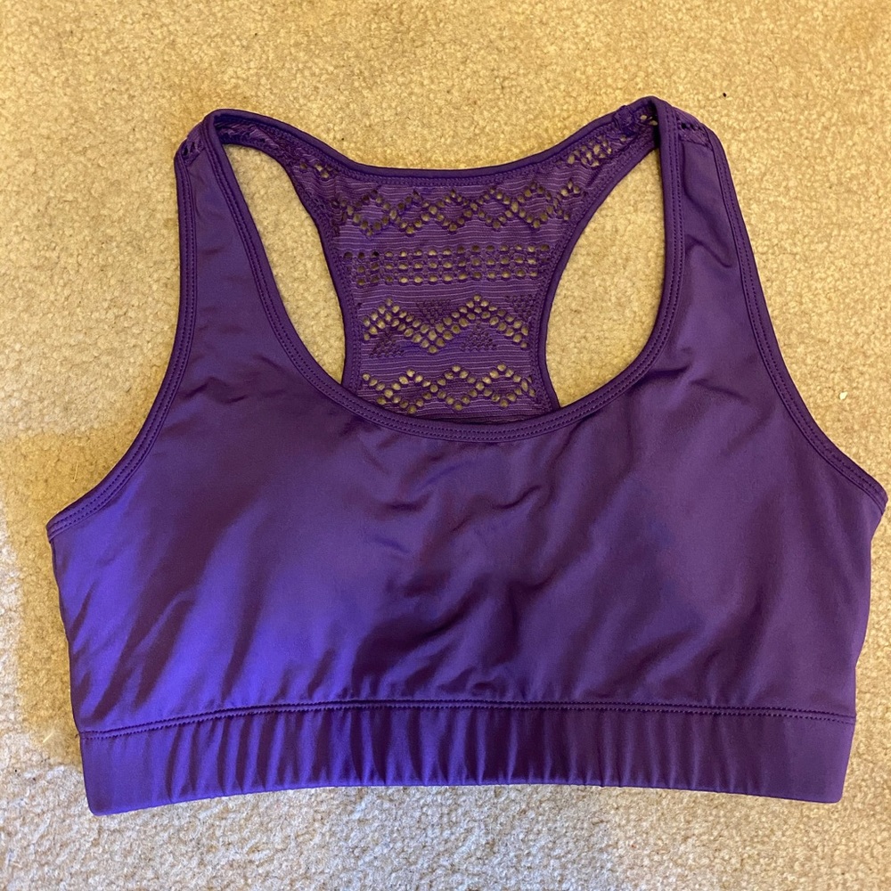 Zyia purple bomber bra